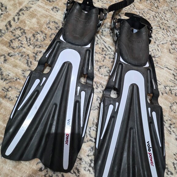Mares Volo Power Diving fins Size Small Black Grey color - Picture 1 of 4
